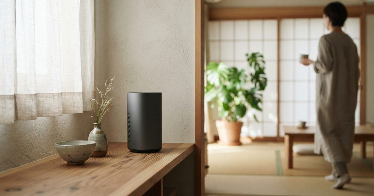 自宅の棚に置かれたWi-Fiルーター